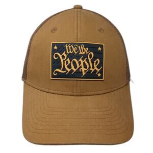 Howitzer We the People Patch Trucker Hat Brown One Size Mesh Snapback